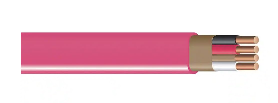 10/3 Type NM-B Copper 3 Conductors with Ground Insulated Jacket Pink K203583