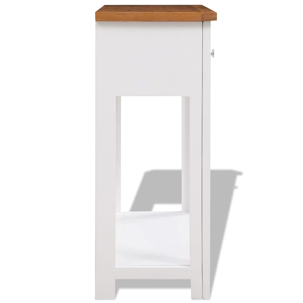 Console Table with Drawers Solid Oak Wood K8129