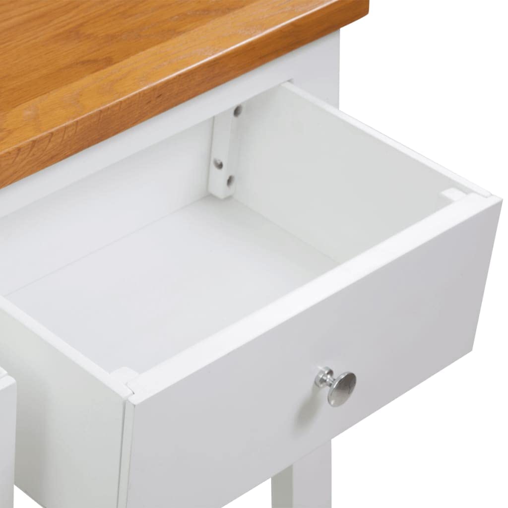Console Table with Drawers Solid Oak Wood K8129