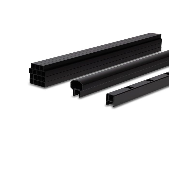 Aluminum Railing Kit for Deck Stairs Textured Black 36 x 72 Inch R630