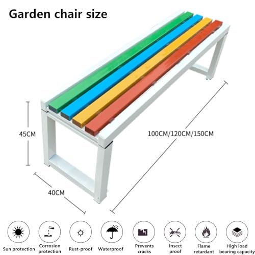 Weatherproof Metal Cast Iron Park Bench L865