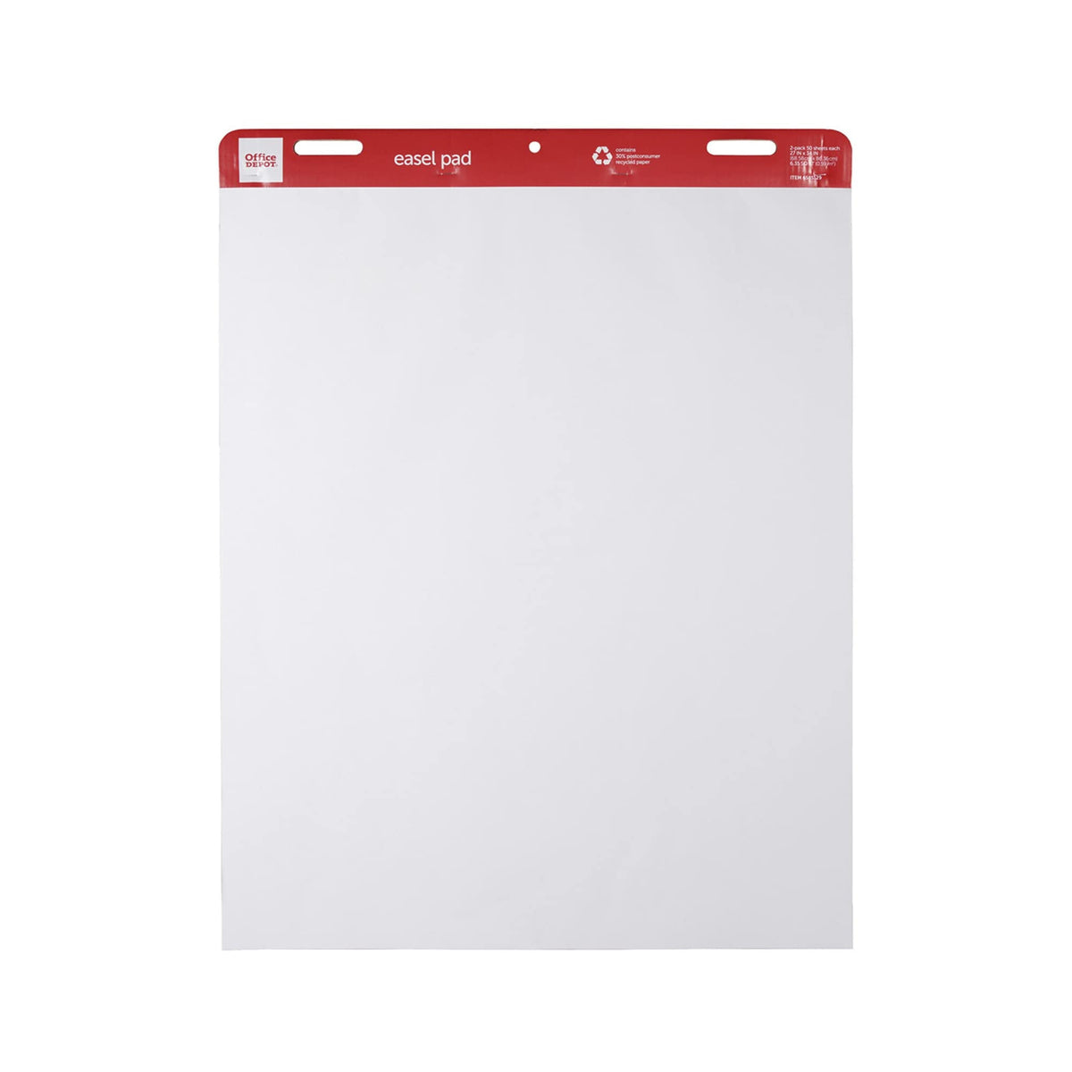 Easel Pads, 27" x 34", 50 Sheets, 30% Recycled, White, Pack of 2 P61185