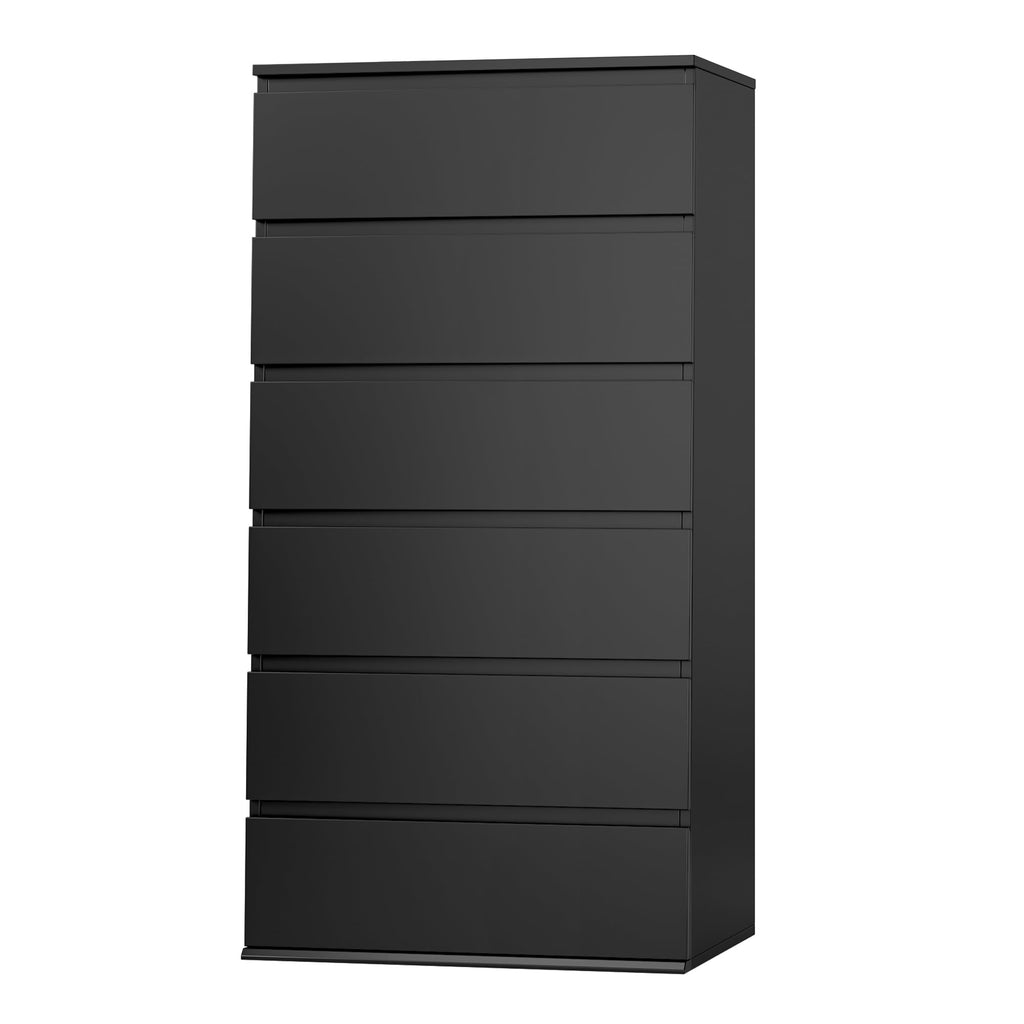 Black 6 Drawer Dresser U875