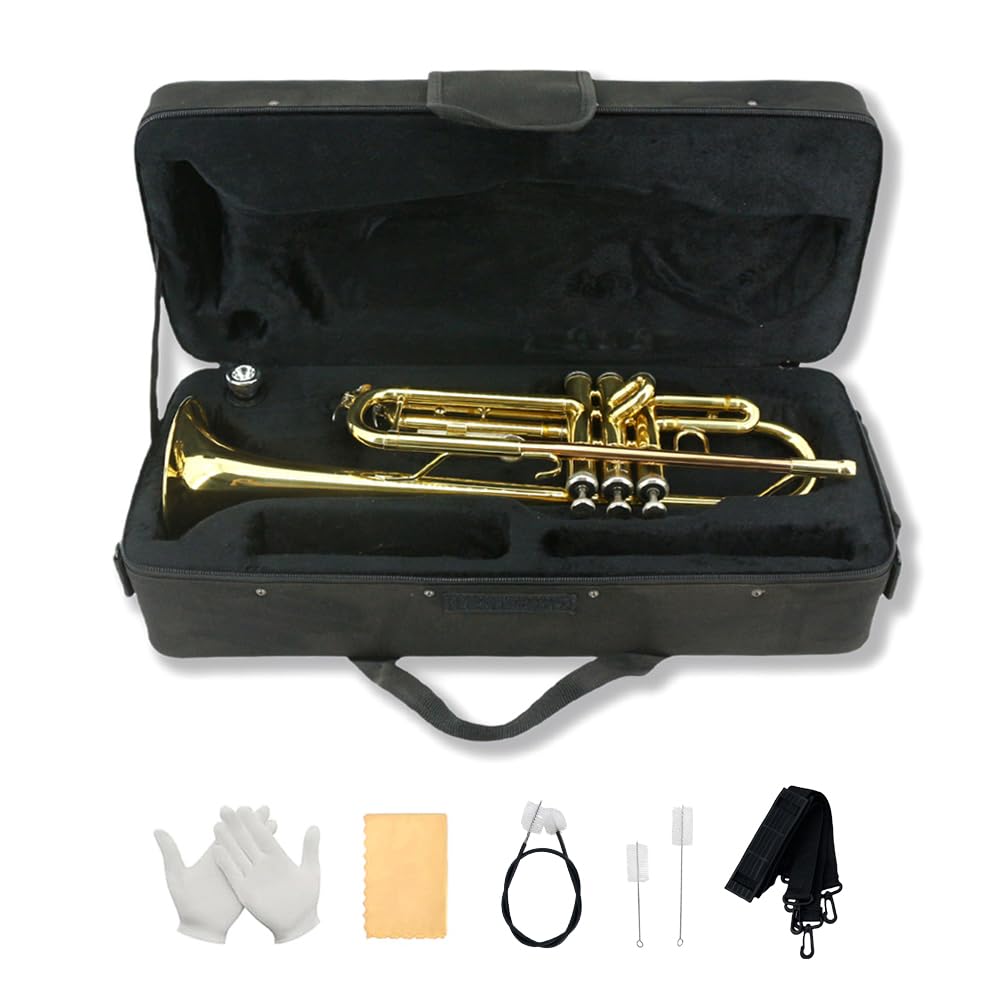 Standard Trumpet Set with Carrying Case 7C Mouthpiece Brass G725