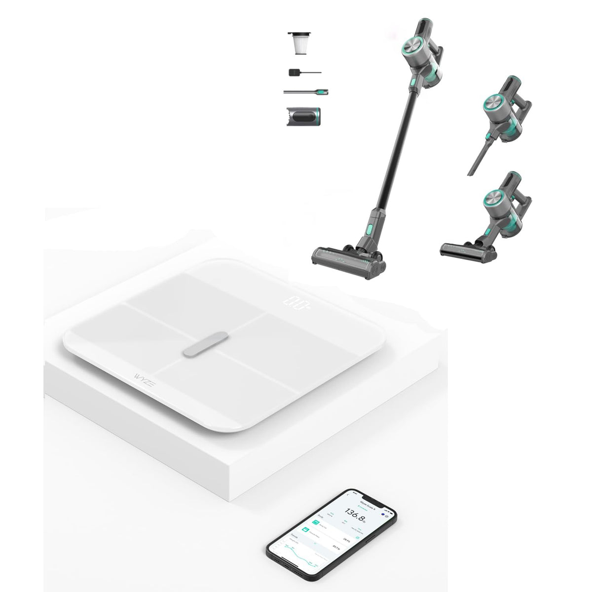 Smart Scale & Cordless Vacuum O723