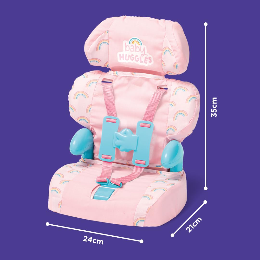 Pink Booster Seat for Dolls with Adjustable Headrest & Buckles N735339