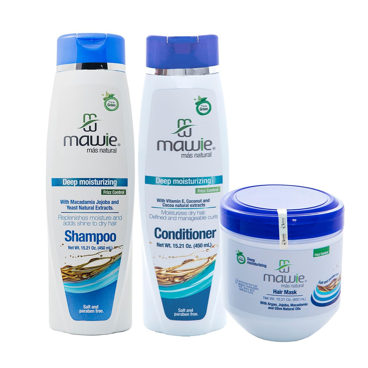 Moisturizing Shampoo, Conditioner & Hair Mask Set M182754