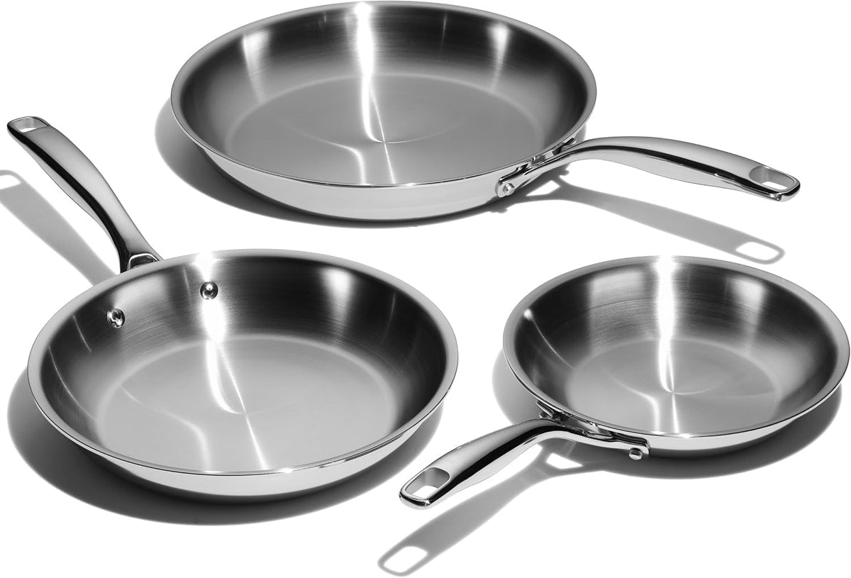 3-Piece Stainless Frying Pan Set B4470