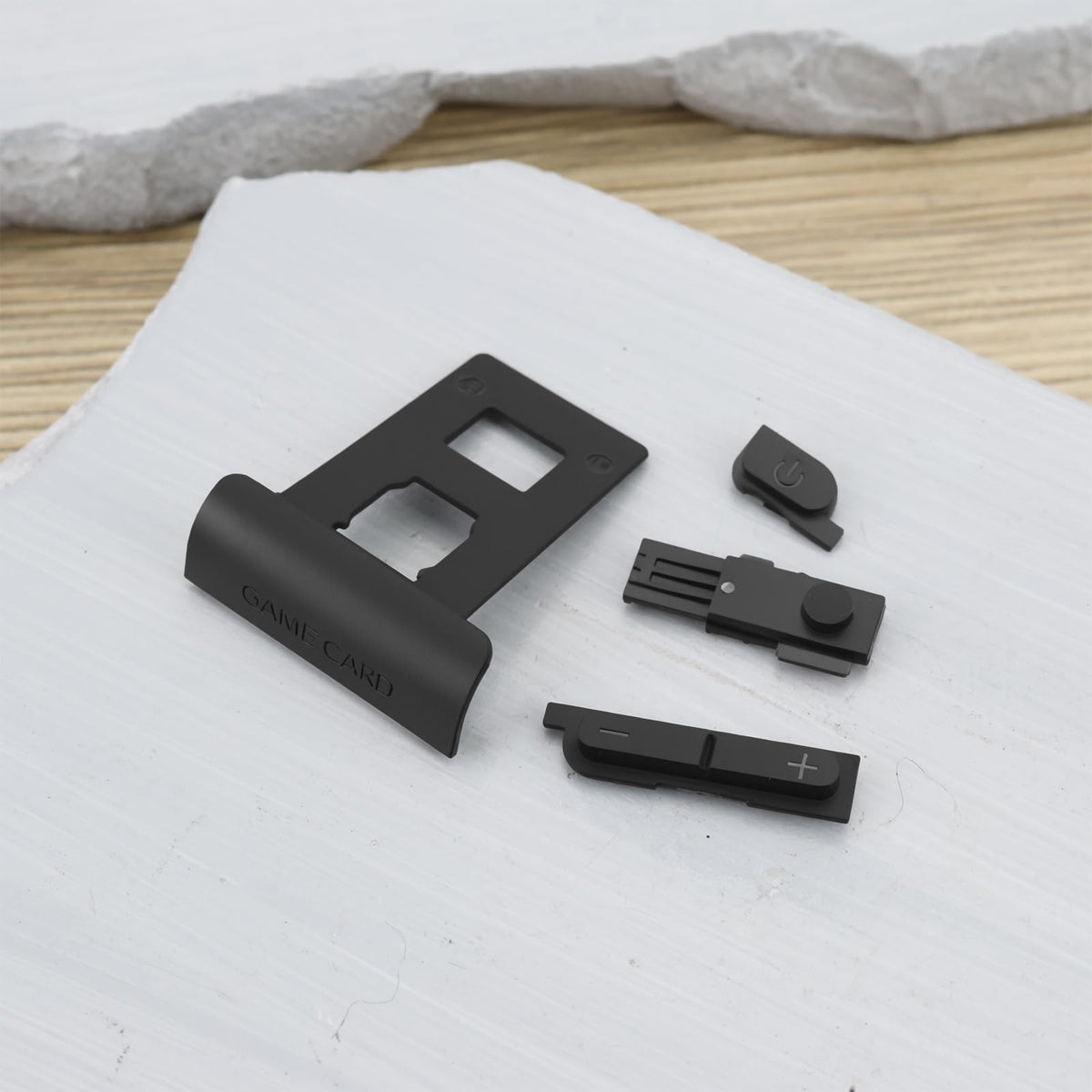 Black Game Console Power Volume Button Card Slot Cover G138