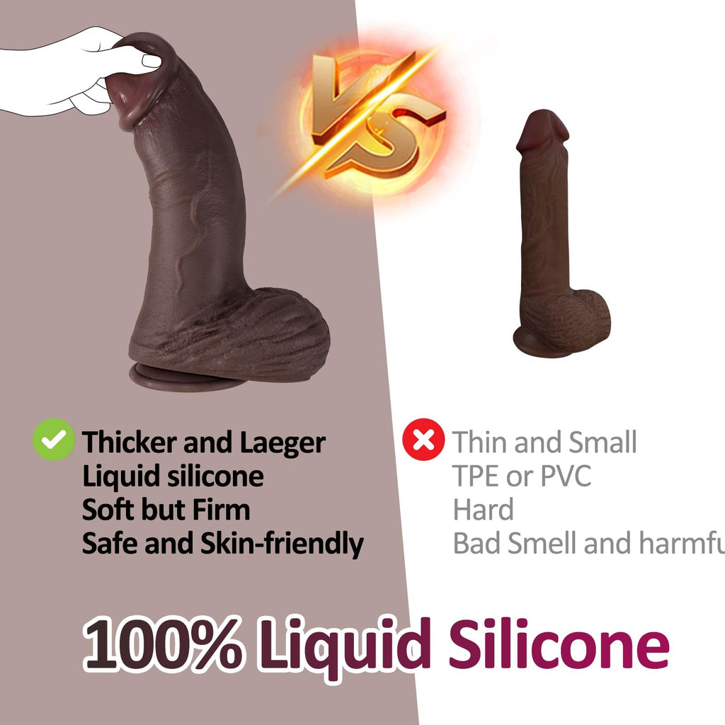 9.21 inch Black Silicone Dildo with Suction Cup N43682