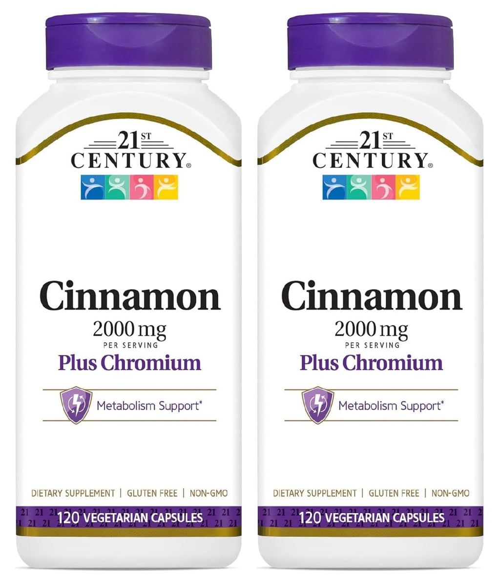 Cinnamon 2000 mg Vegetarian Capsules 120 Count Pack of 2 J1861