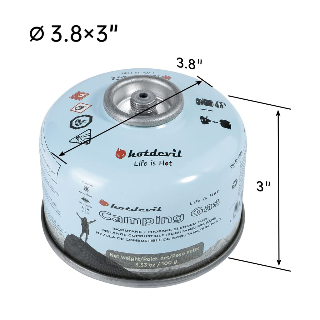 Isobutane Propane Butane Camping Fuel Canister 100 Gram H410