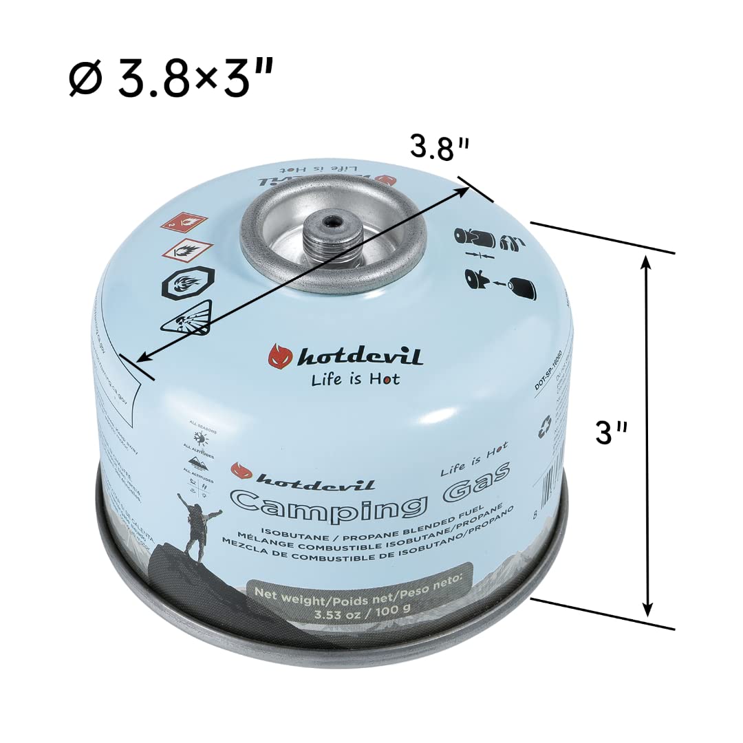 Isobutane Propane Butane Camping Fuel Canister 100 Gram H410