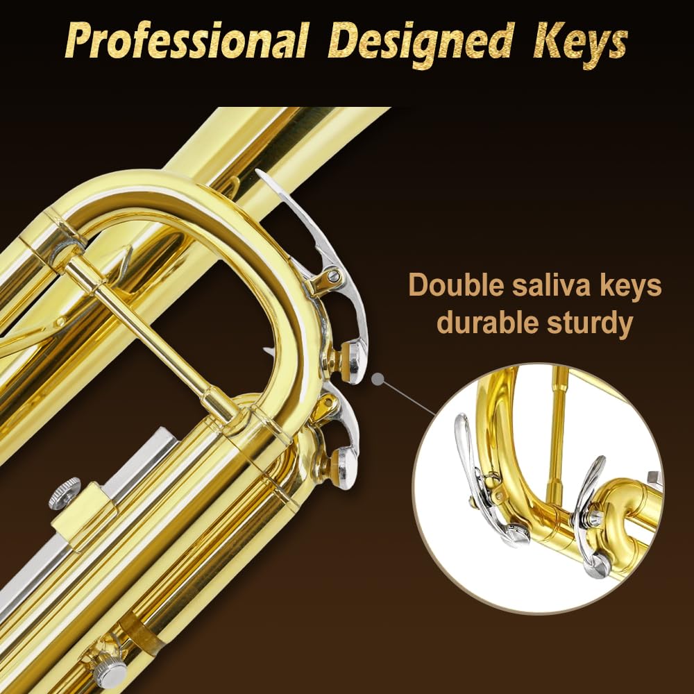 Standard Trumpet Set with Carrying Case 7C Mouthpiece Brass G725