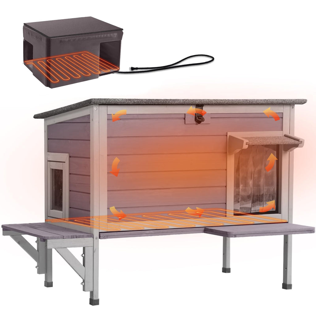 Heated Insulated Weatherproof Outdoor Cat House C41485