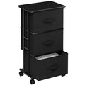 Black 3 Drawer Fabric Dresser M28468