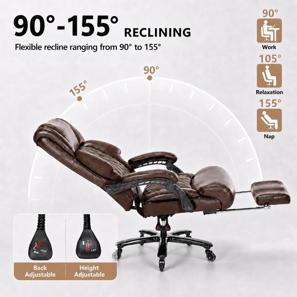 Big and Tall Office Chair with Footrest N696192