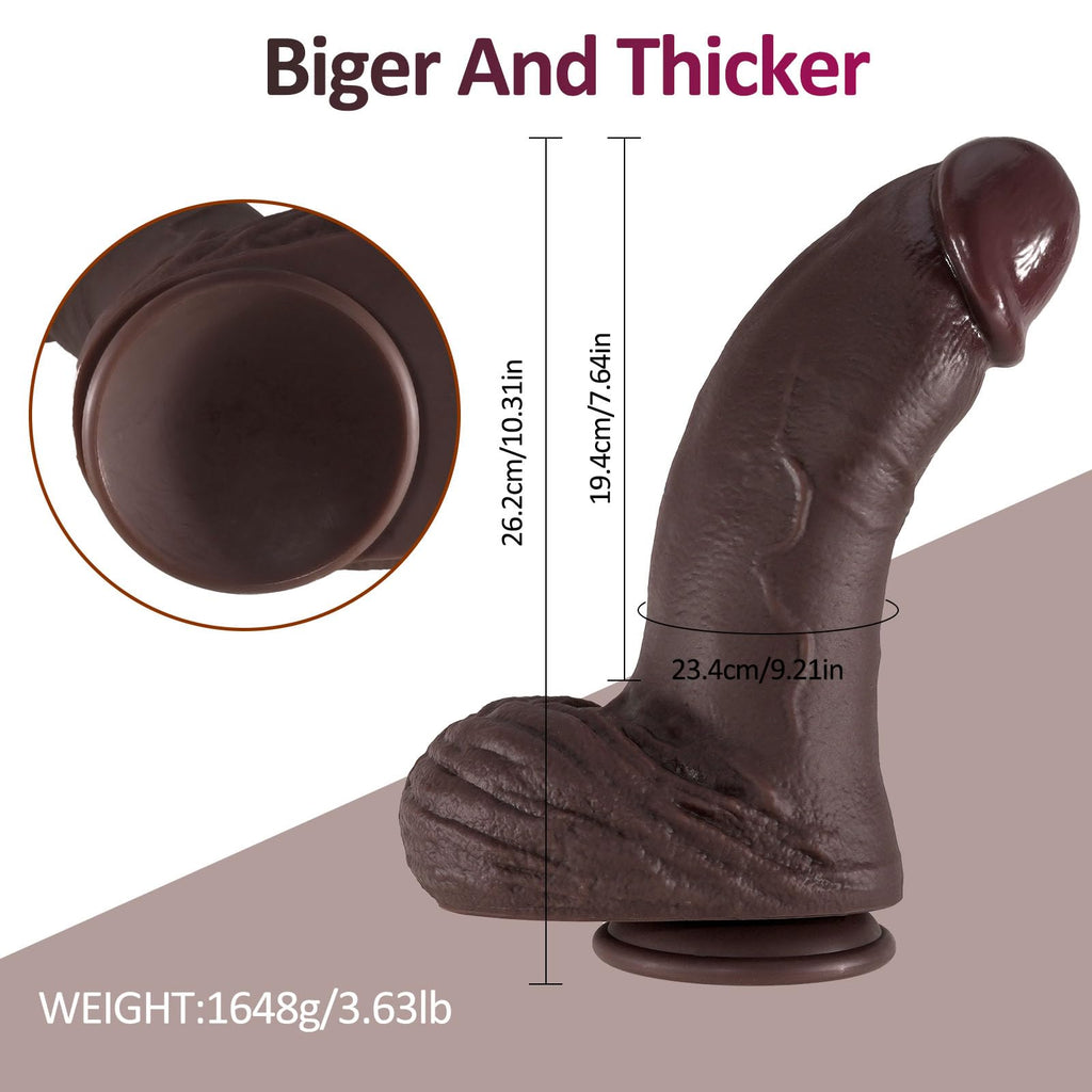 9.21 inch Black Silicone Dildo with Suction Cup N43682