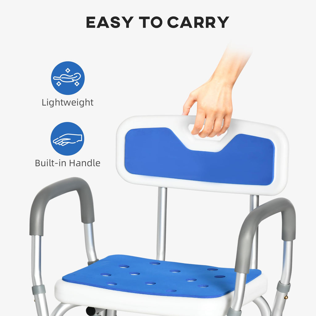 Padded Shower Chair with Arms and Back U725198