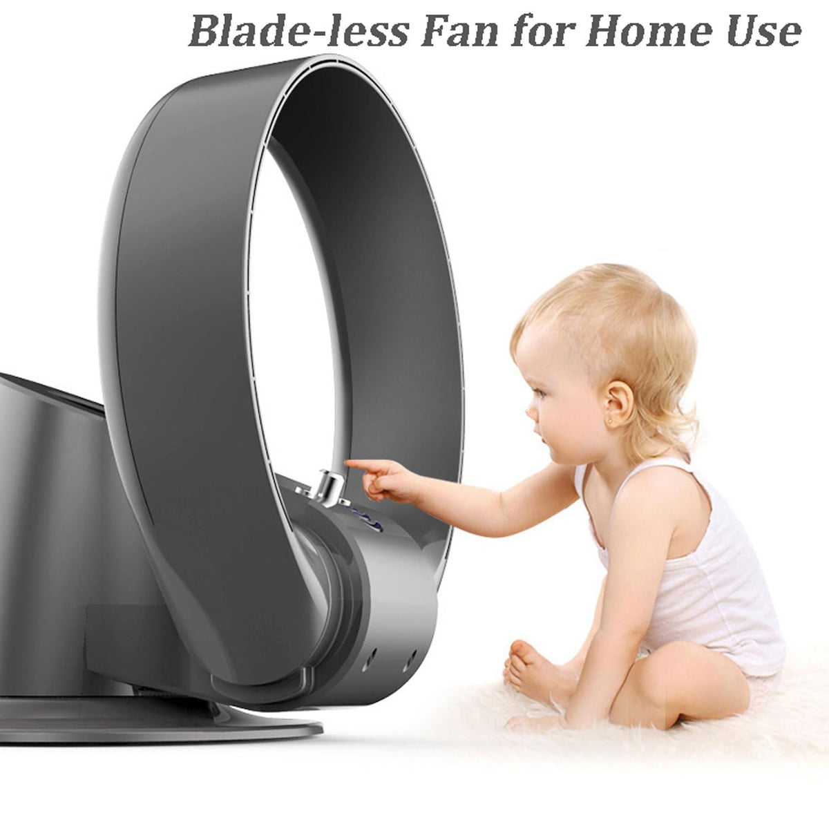 Bladeless Cooling Table Fan Wall Mount 3 Speeds Timer A219079