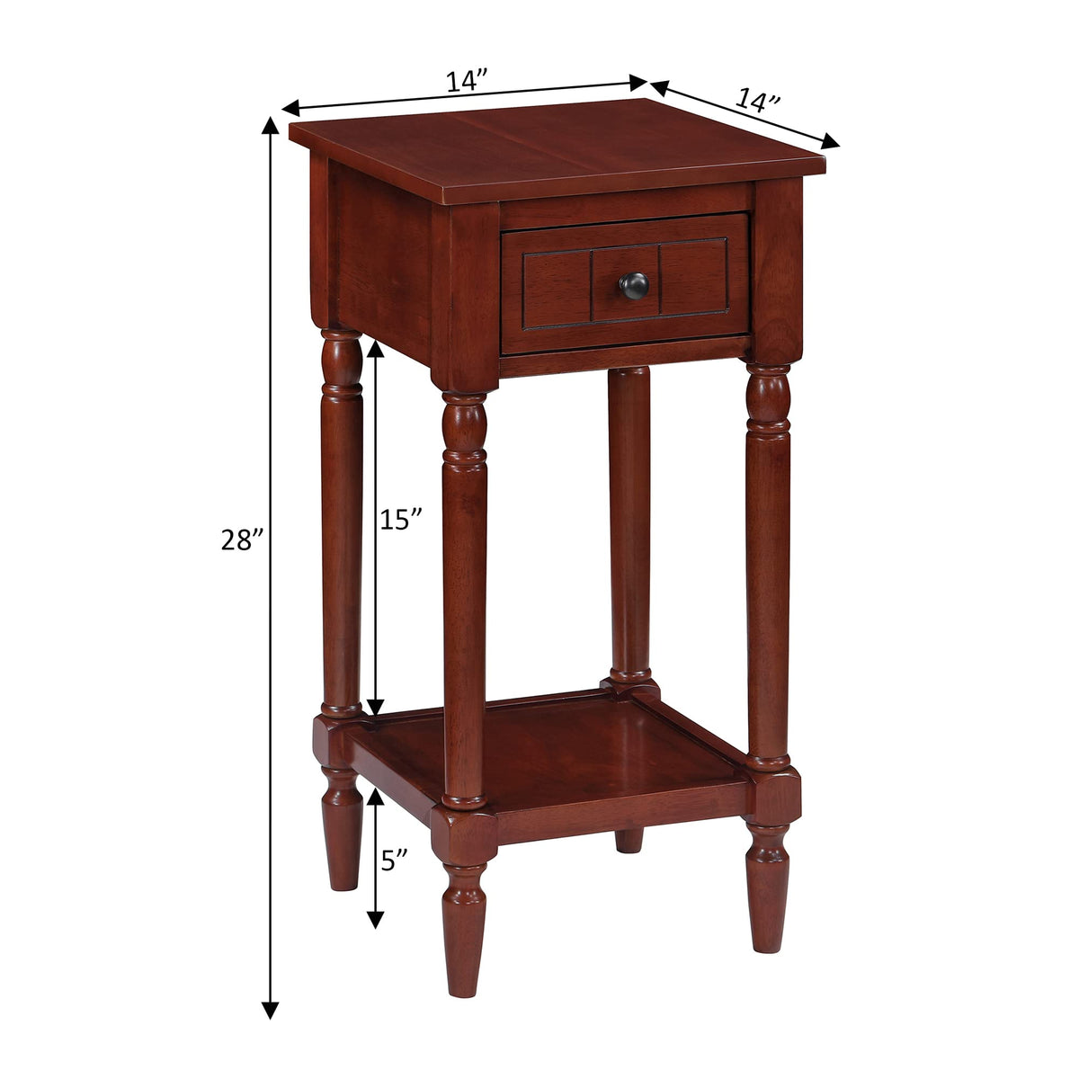 1 Drawer Accent End Table with Storage Drawer and Shelf P20758