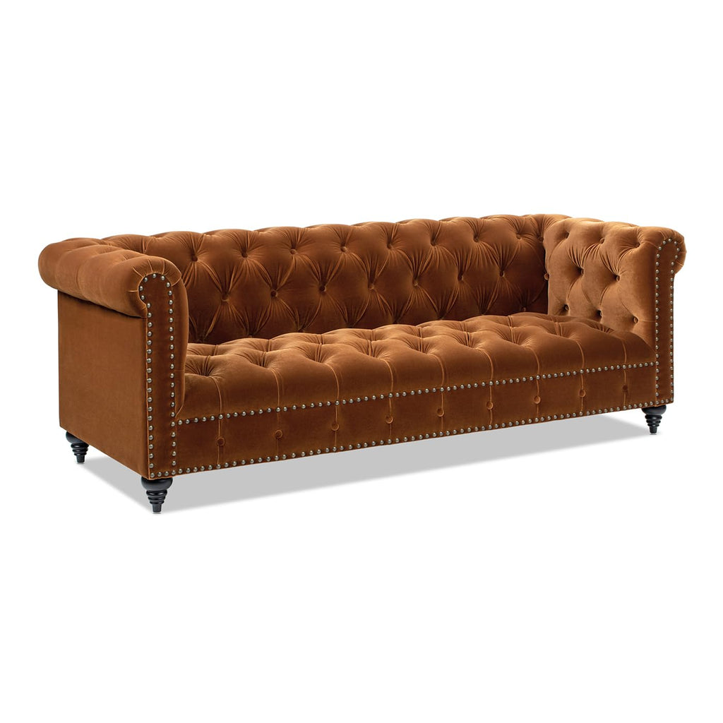 Burnt Orange Performance Velvet Sofa B878