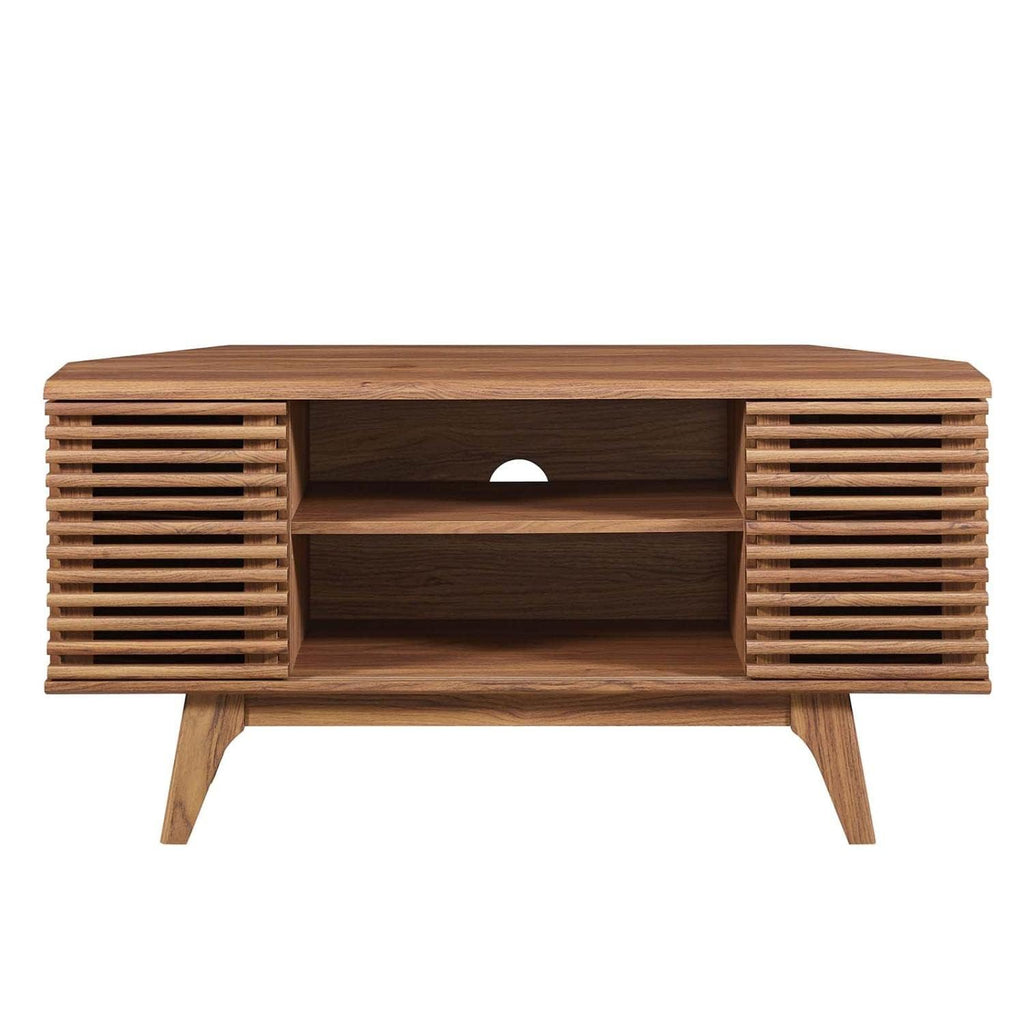 Mid-Century Modern Corner Media TV Stand F8192