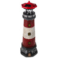 Solar Lighthouse Statue with LED Light 14.76 Inch Red K33371