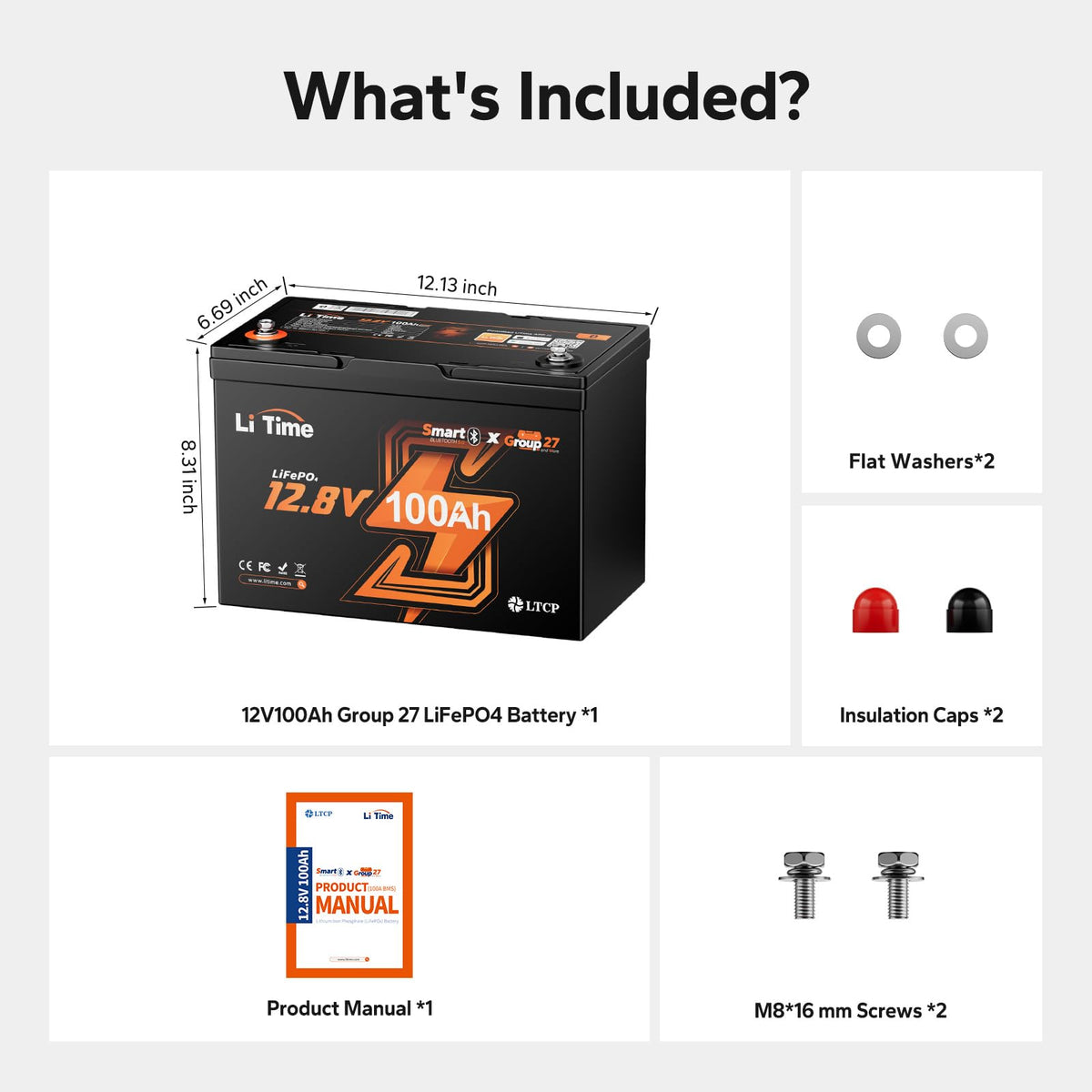 12V 100Ah LiFePO4 Battery N14600