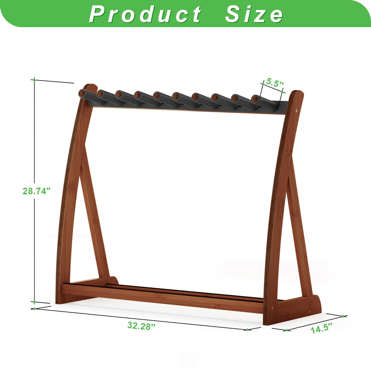 Foldable Adjustable Guitar Stand Rack with No-Slip Non-Scratch Padding W91748