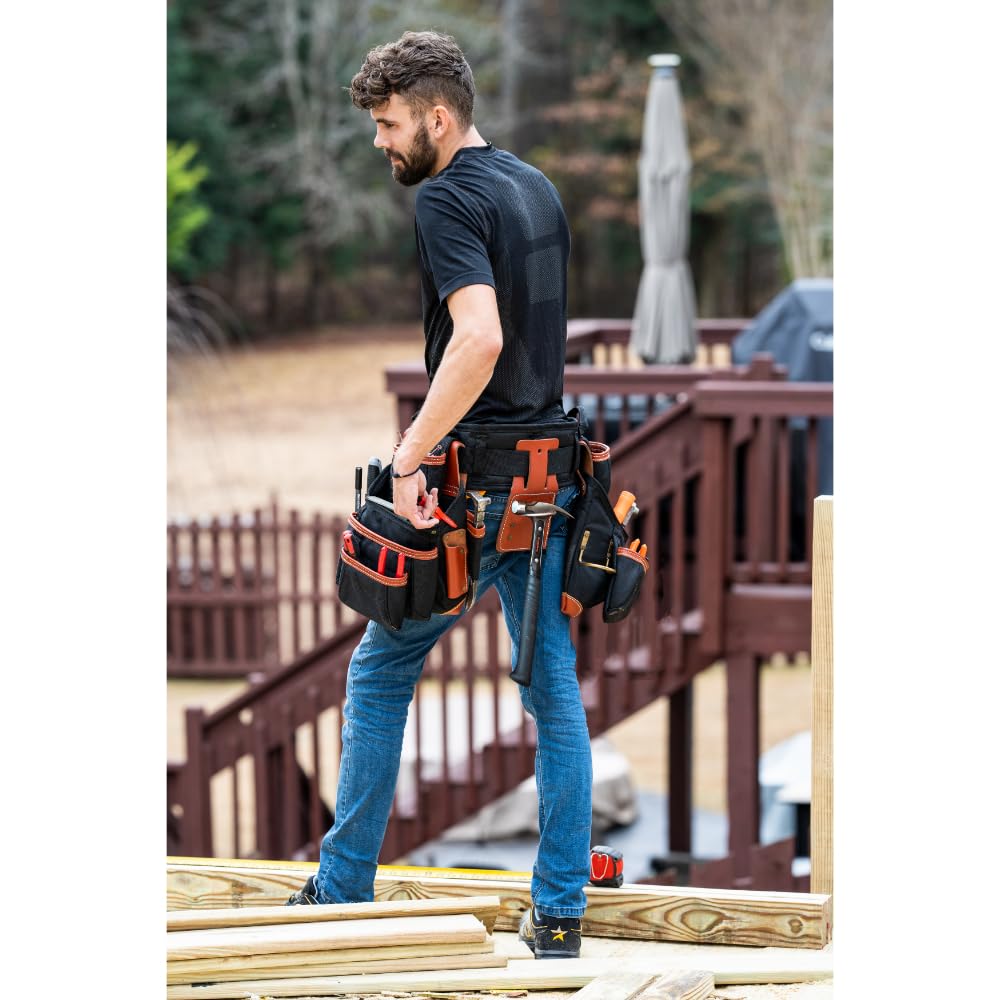 Black Brown 4 Piece Tool Belt T1247