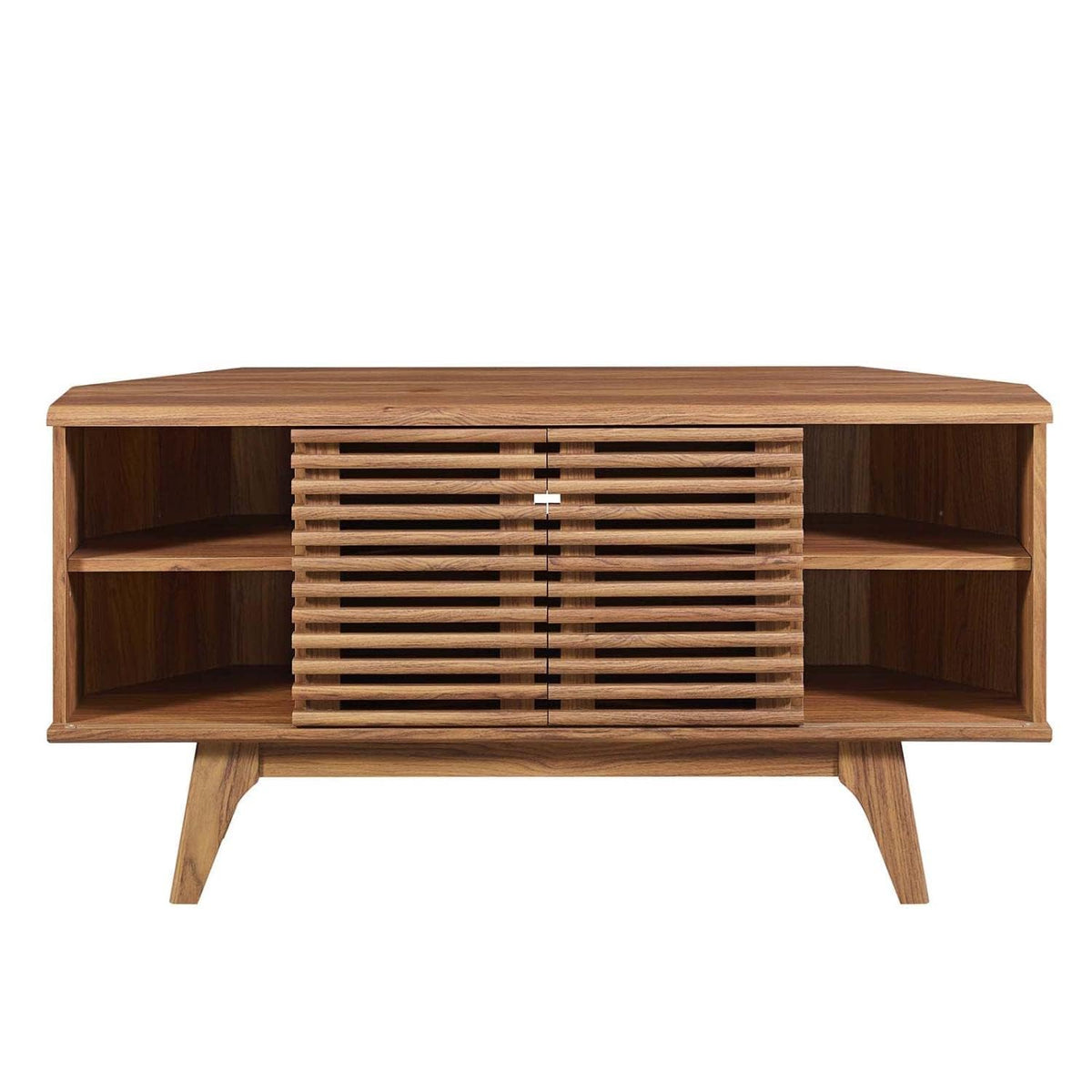 Mid-Century Modern Corner Media TV Stand F8192