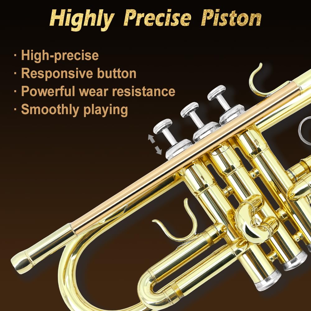 Standard Trumpet Set with Carrying Case 7C Mouthpiece Brass G725