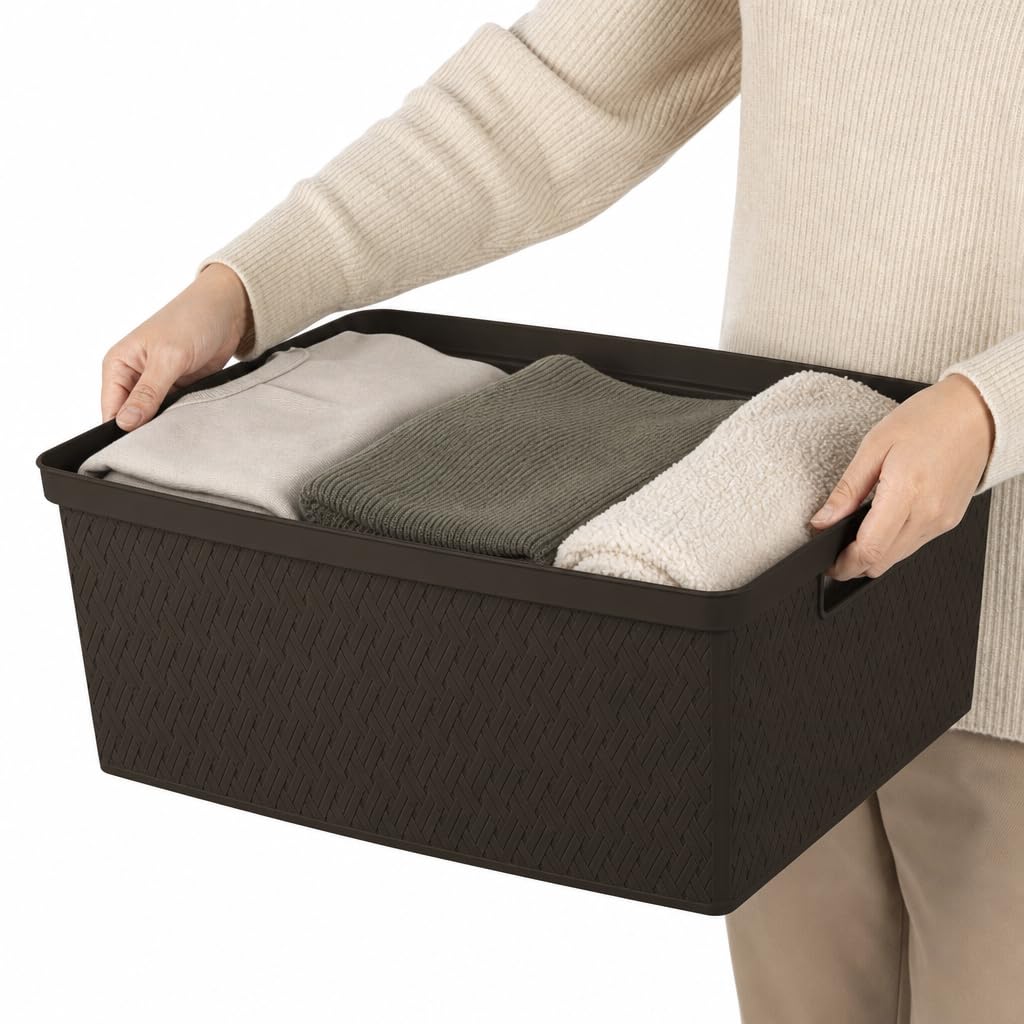 Brown 4 Drawer Plastic Storage Organizer Tower E662215