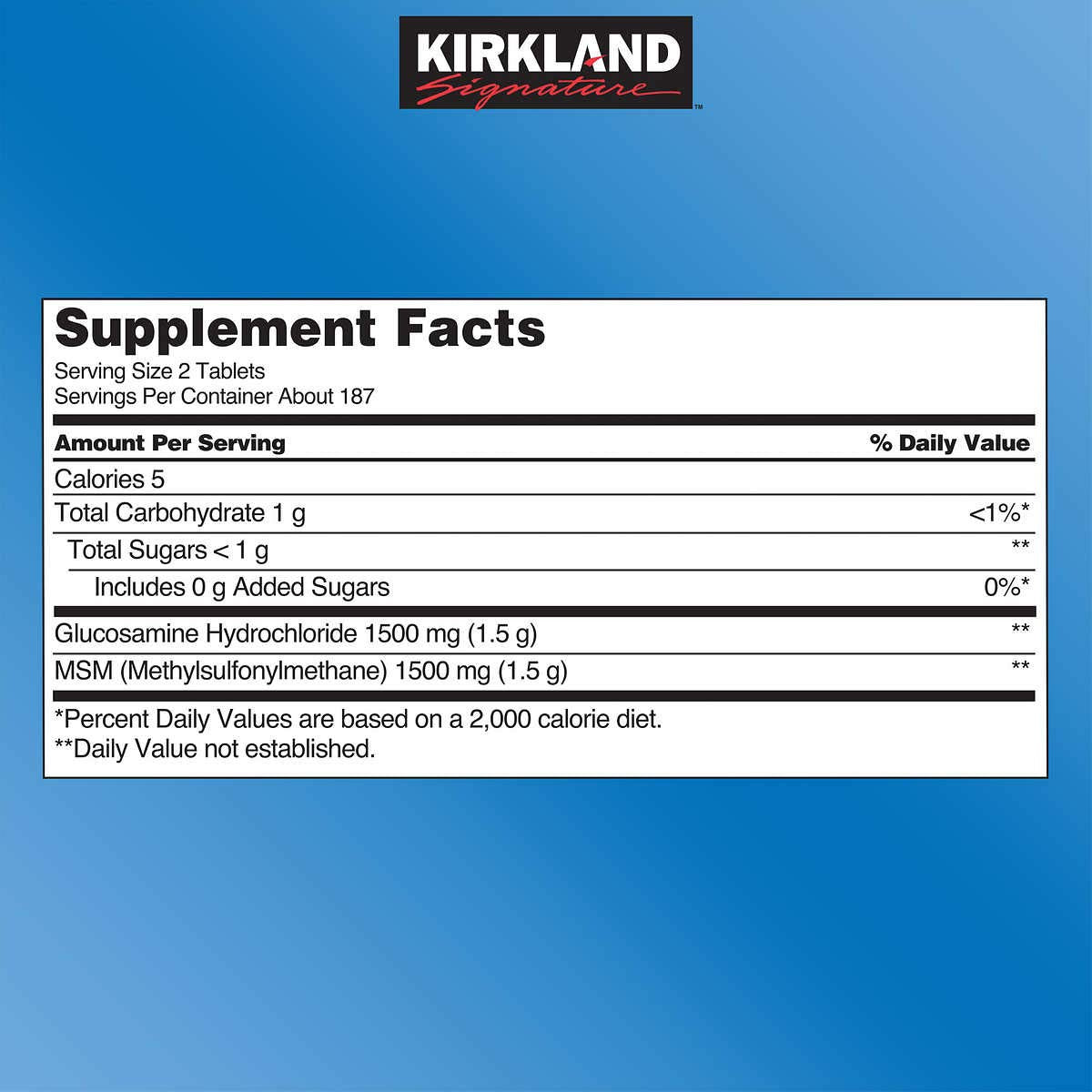 Glucosamine with MSM 375 Tablets 5 Pack L806025