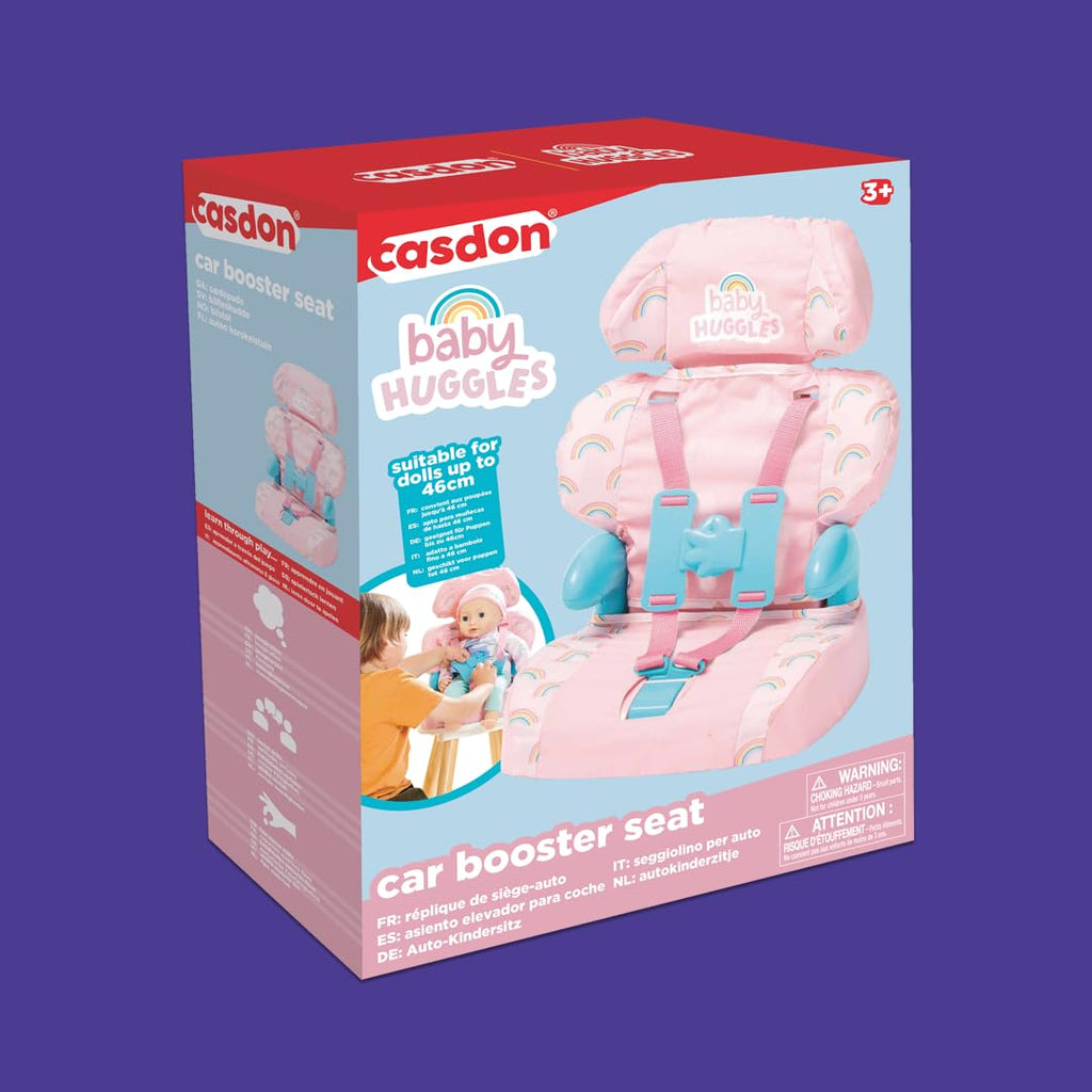 Pink Booster Seat for Dolls with Adjustable Headrest & Buckles N735339