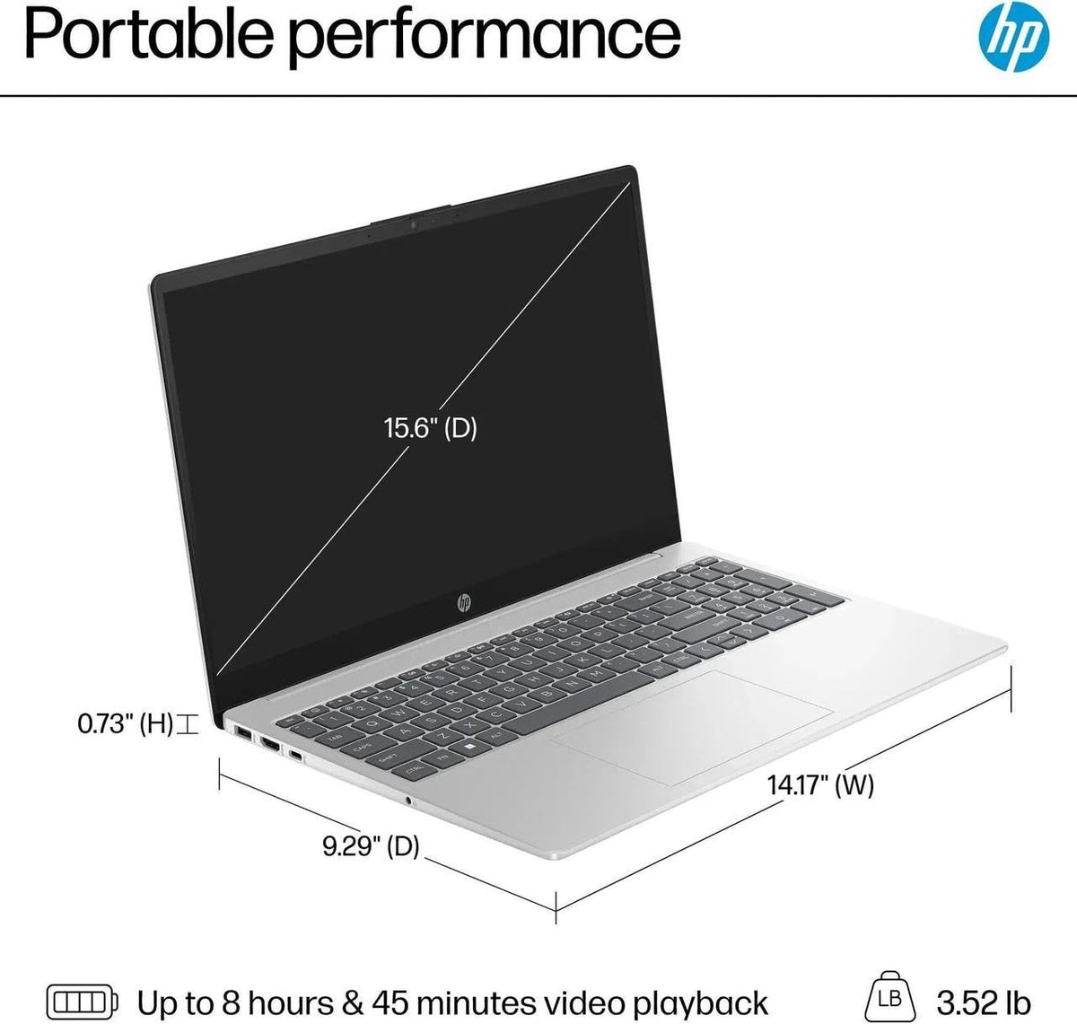 15.6" HD Touch Screen Laptop Intel Core i5 8GB RAM 512GB SSD Silver S66272