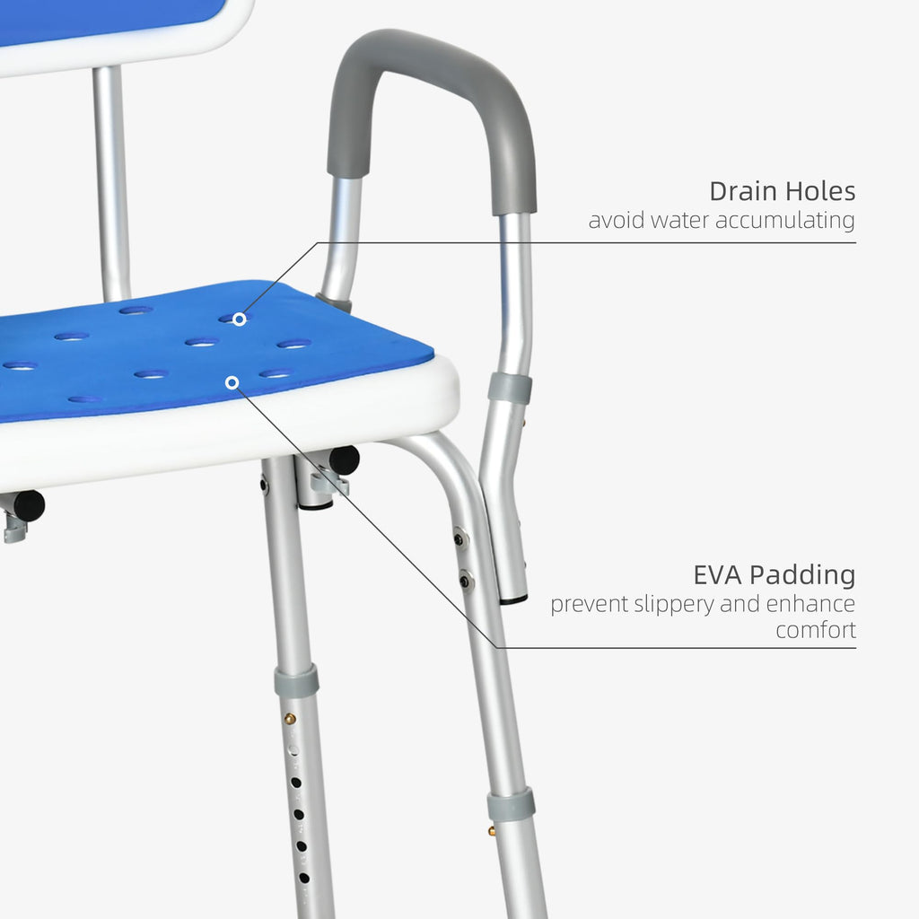 Padded Shower Chair with Arms and Back U725198