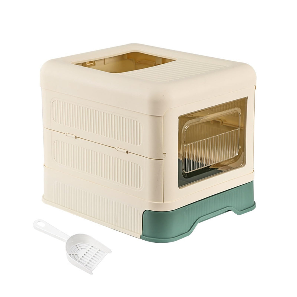 Fully Enclosed Cat Litter Box with Lid and Drawer M958512