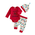Christmas Baby Boy Outfit Romper Pants Hat W43585