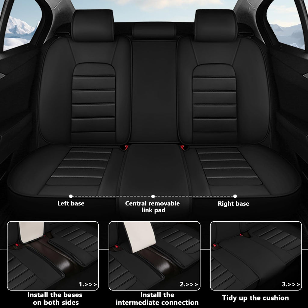 Waterproof Leather Car Seat Covers Set of 5 O915981