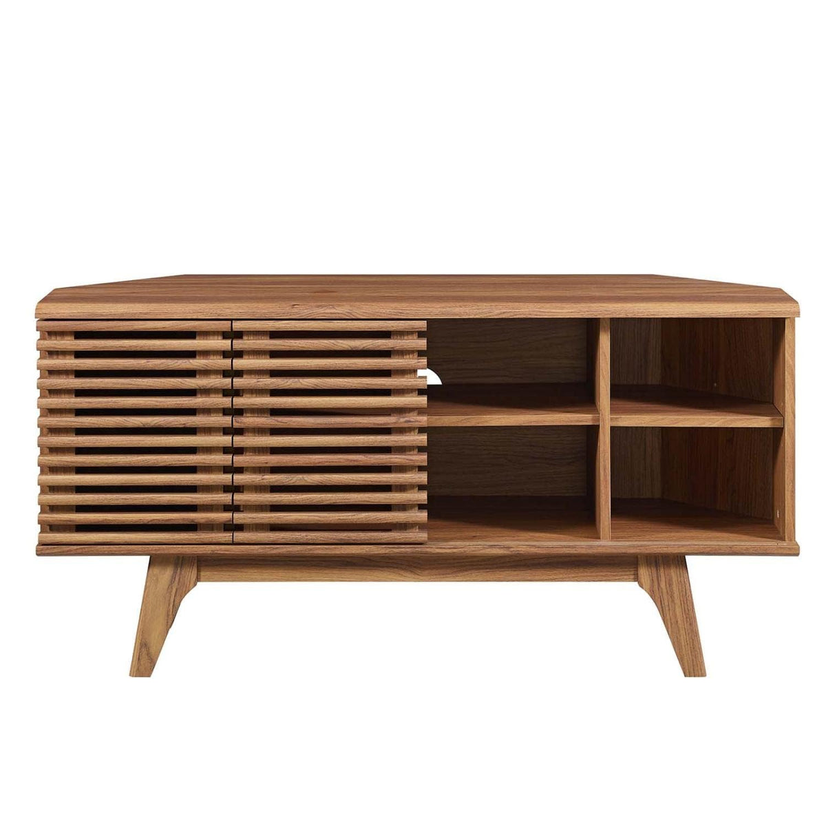 Mid-Century Modern Corner Media TV Stand F8192
