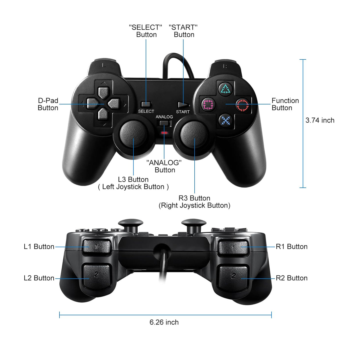 2 Pack Wired Controller S6998