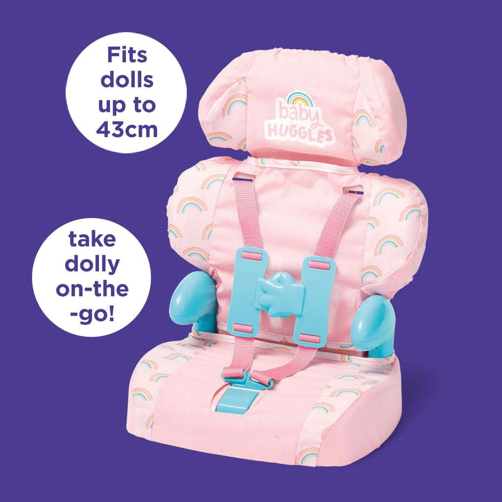 Pink Booster Seat for Dolls with Adjustable Headrest & Buckles N735339