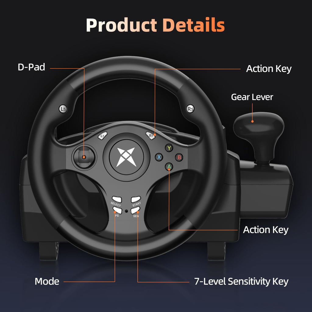 Gaming Steering Wheel with Pedals I529305