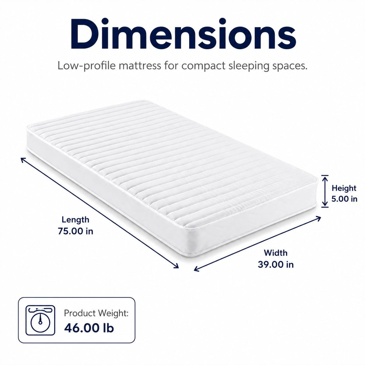 5 Inch Medium Firm Gel Memory Foam Mattress F804