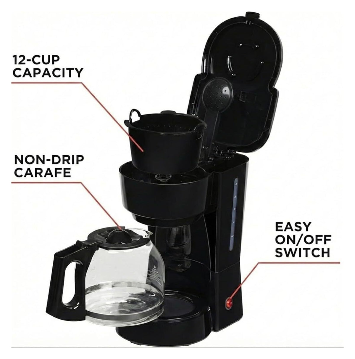 12-Cup Coffee Maker with Reusable Filter V65190