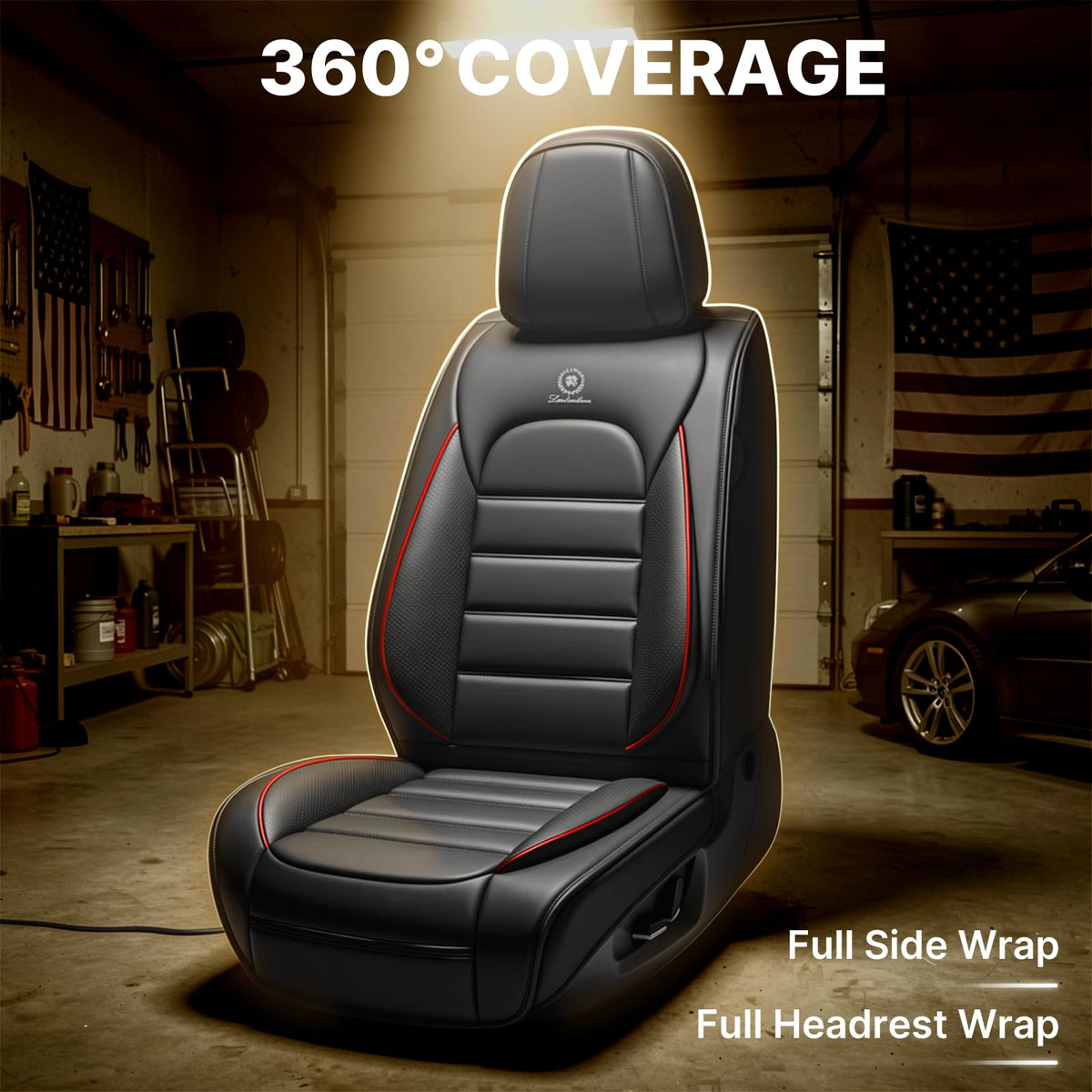 Waterproof Leather Car Seat Covers Set of 5 O915981