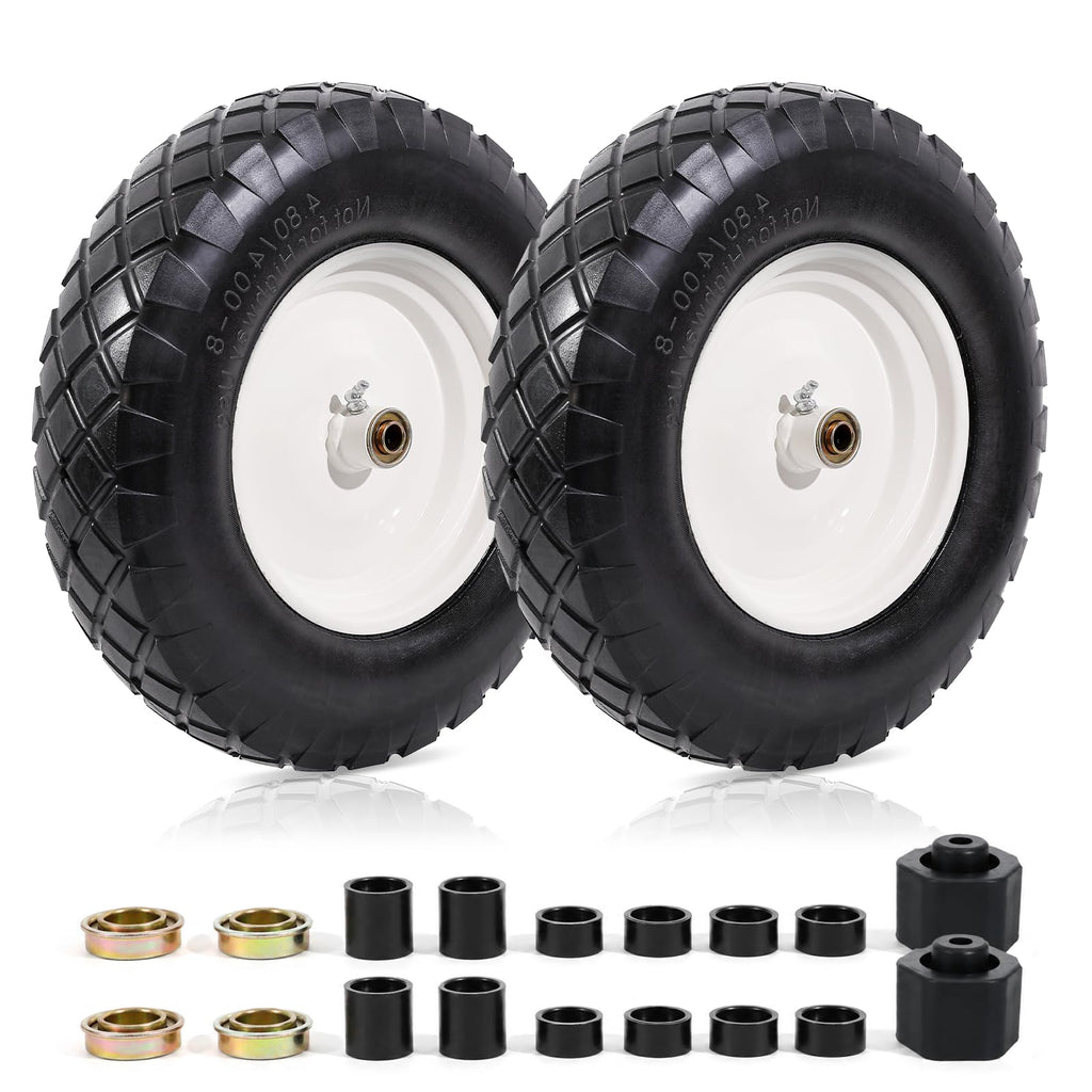 4.80/4.00-8" Flat Free Wheelbarrow Tire and Wheel A899