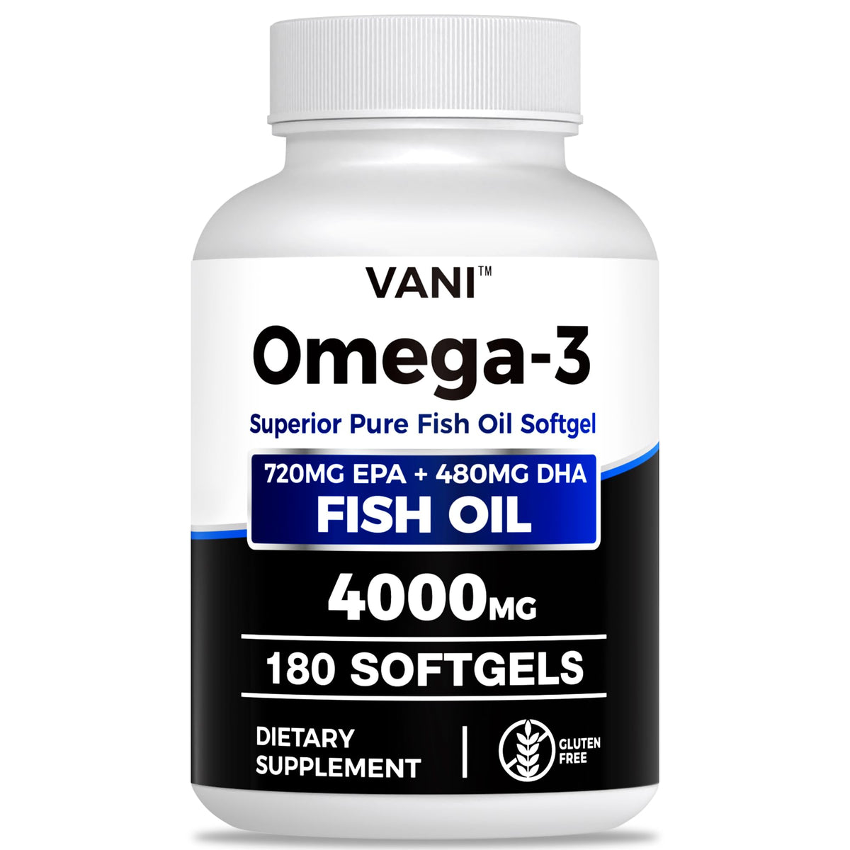 Omega 3 Fish Oil 4000mg 180 Softgels EPA & DHA C8100